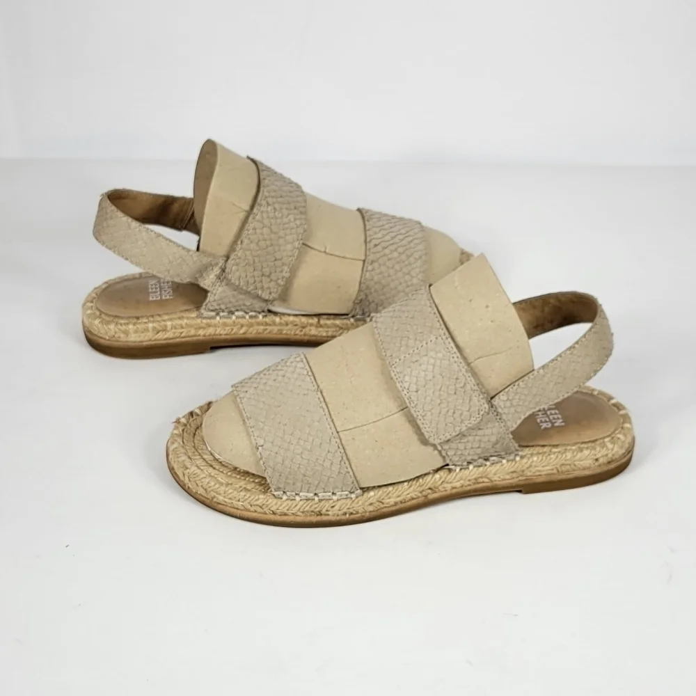 Eileen Fisher Sandals Espadrilles #298 Size 6.5